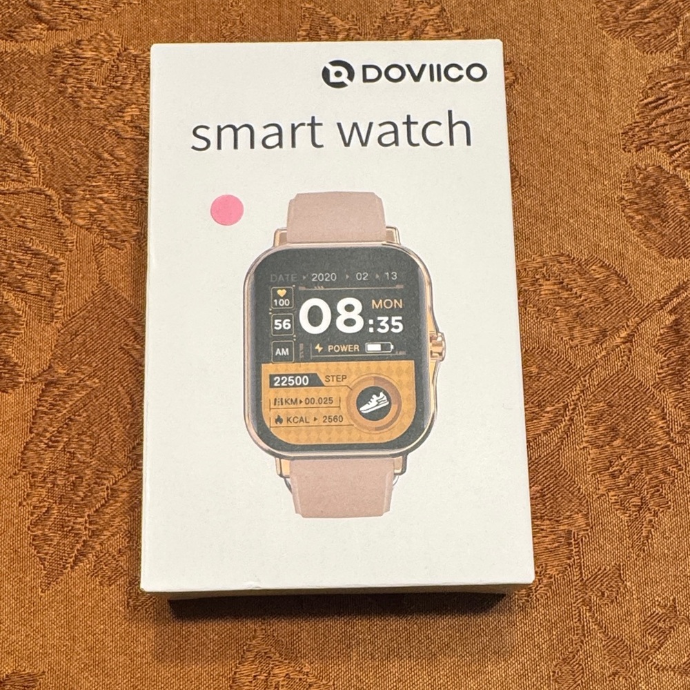 DOVIICO Smart Watch Fitness Tracker Blush Pink w/ Charger - NEW